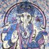20250414_112408 Colcha indiana ou painel de algodão estampa de Ganesha azul e lilás 2,10m