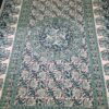 20250414_112658 Colcha indiana ou painel decorativo Mandala Paisley preto bege e verde 2m