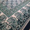 20250414_112711 Colcha indiana ou painel decorativo Mandala Paisley preto bege e verde 2m