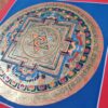 Mandala Yantra da União Cósmica Pintura Indiana Artesanal para meditação