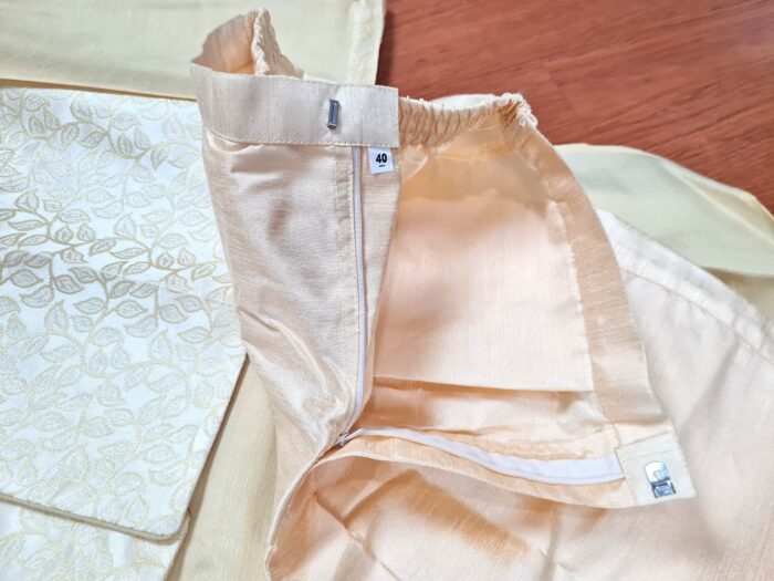 Conjunto completo 3 peças para casamentos indianos amarelo perolado