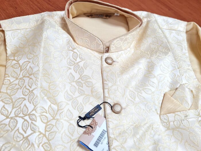 Conjunto completo 3 peças para casamentos indianos amarelo perolado