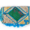 Bolsa indiana Banjara 100% bordada a mão azul claro e coloridos III