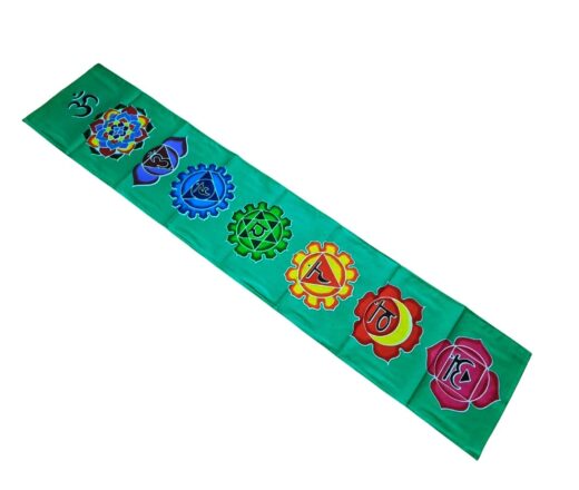 Panô dos 7 chakras especial para parede verde e color 1,80m