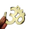 om Om de metal dourado para decorar a parede (8 cm)