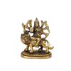 20250718_143804 Estátua indiana da Deusa Durga e o leão de metal brass 9cm