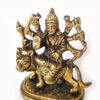 20250718_143820 Estátua indiana da Deusa Durga e o leão de metal brass 9cm
