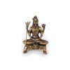 Estátua do Deus Shiva em lótus com tridente removível em brass 9m