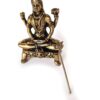 Estátua do Deus Shiva em lótus com tridente removível em brass 9m