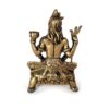 Estátua do Deus Shiva em lótus com tridente removível em brass 9m