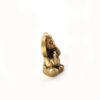 Estátua Mini do Deus Ganesha em metal brass com doce laddu nas mãos 3cm