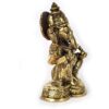 Estátua de Ganesha em Brass com Quatro braços e atributos 14cm