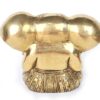 Estátua do Deus Ganesha em metal brass com doce laddu nas mãos
