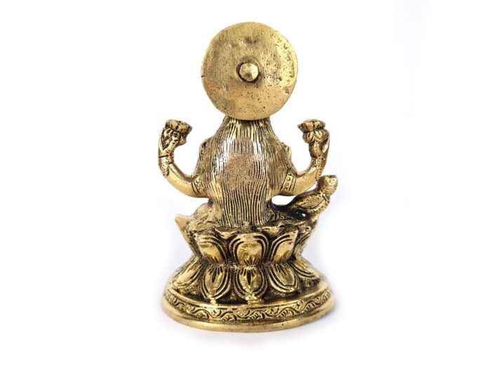 Estátua do Deusa Lakhsmi na Flor de Lótus em brass 14m