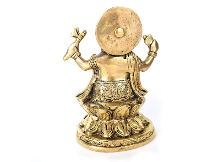 20250718_150133 Estátua de Ganesha em Brass com Quatro braços 20cm