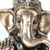 Estátua de Ganesha em Brass 4 braços proteção e bons começos 13cm
