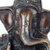 20250718_150408 Estátua de Ganesha em Brass escuro do sul da Índia 13cm