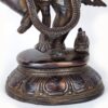 Estátua Ganesha Nritya Ganapati em Metal Escuro do Sul da Índia 23 cm
