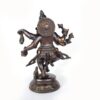 Estátua Ganesha Nritya Ganapati em Metal Escuro do Sul da Índia 23 cm
