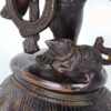 Estátua Ganesha Nritya Ganapati em Metal Escuro do Sul da Índia 23 cm
