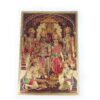 20250718_151355 Folha laminada decorativa dourada estampa de Sita e Rama com Hanuman 30x21cm