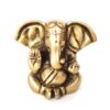 Estátua Mini do Deus Ganesha em metal brass com doce laddu nas mãos 3cm