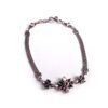 Tornozeleira indiana Anklet Rajnidhi prata com pedrarias