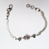 Tornozeleira indiana Anklet Rajnidhi prata com pedrarias