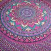 20250811_153025 Colcha indiana ou painel decorativo de mandala pink e roxo (2,40m x 2,10m)