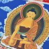 Painel de obra de arte Thangka Thangka Budista de Buda Shakyamuni e mestres
