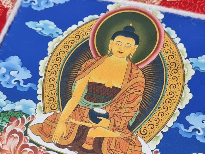 Painel de obra de arte Thangka Thangka Budista de Buda Shakyamuni e mestres