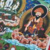 Painel de obra de arte Thangka Thangka Budista de Buda Shakyamuni e mestres