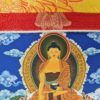 Painel de obra de arte Thangka Thangka Budista de Buda Shakyamuni e mestres