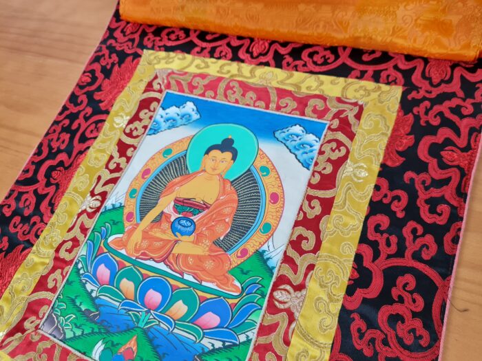 Painel de obra de arte Thangka Buda Shakyamuni