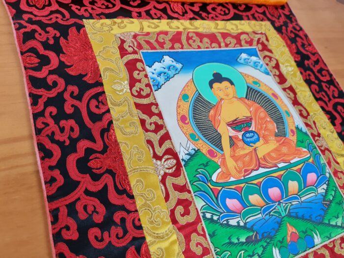 Painel de obra de arte Thangka Buda Shakyamuni