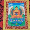 Painel de obra de arte Thangka Buda Shakyamuni