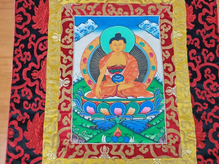 Painel de obra de arte Thangka Buda Shakyamuni