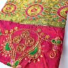 20250825_170013 Bolsinha indiana multiuso de patchwork de saree rosa coral e coloridos