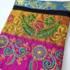 Bolsinha indiana multiuso de patchwork de saree rosa e coloridos