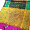 Bolsinha indiana multiuso de patchwork de saree rosa e coloridos