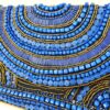 Bolsa indiana clutch boho chic bordada pedrarias azul royal