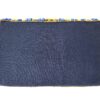 Bolsa indiana clutch boho chic bordada pedrarias azul royal