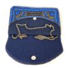 Bolsa indiana clutch boho chic bordada pedrarias azul royal
