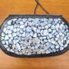 Bolsa indiana de metal black mosaico de pedras naturais madrepérolas