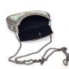 Bolsa indiana de metal black mosaico de pedras naturais madrepérolas