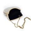 Bolsa indiana de metal cravejada de pérolas