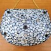 Bolsa indiana de metal mosaico de pedras naturais madrepérolas e Olho Grego