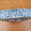 Bolsa indiana de metal mosaico de pedras naturais madrepérolas e Olho Grego