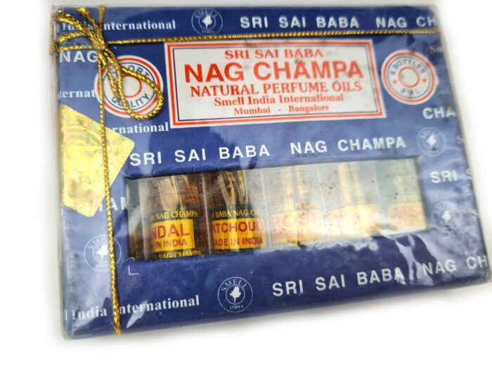Kit 6 essências perfume Nag Champa Sai Baba com 3m cada