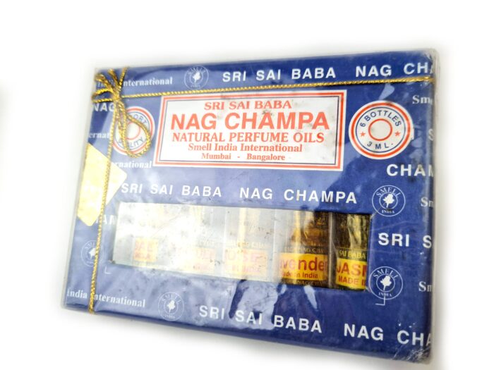 Kit 6 essências perfume Nag Champa Sai Baba com 3m cada